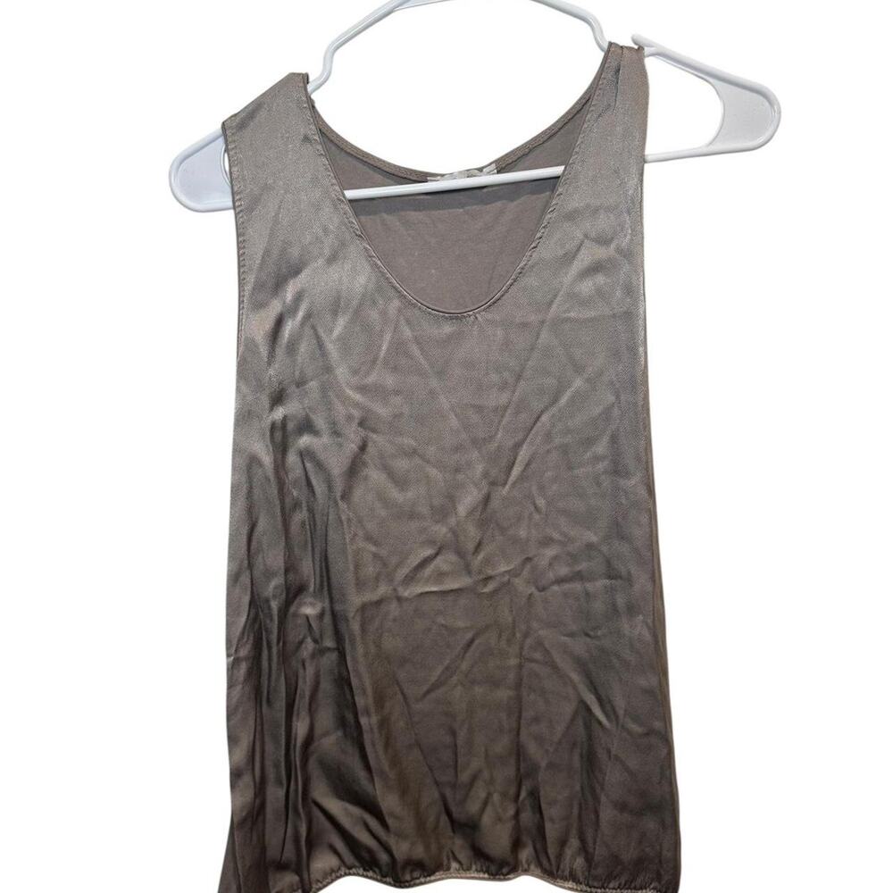 Milio milano grey satin tank top
